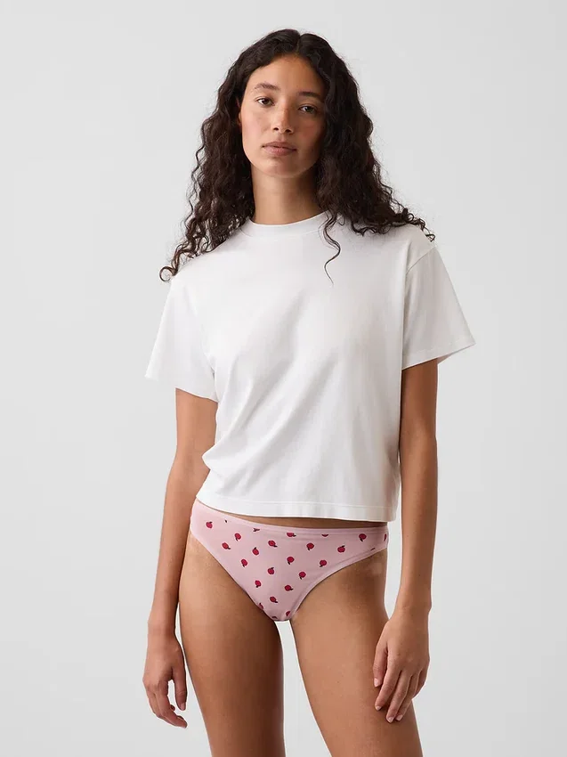 Tanga de algodón orgánico elástico súper suave