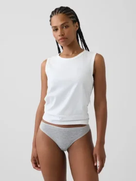 Tanga de algodón orgánico elástico súper suave