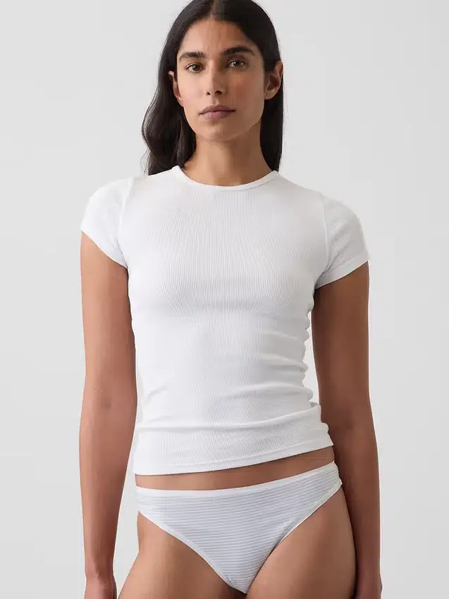 Tanga de algodón orgánico elástico súper suave