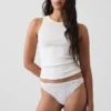 Tanga de algodón orgánico elástico súper suave