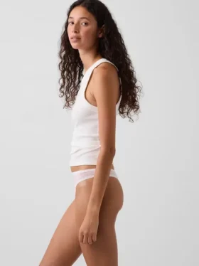 Tanga de algodón orgánico elástico súper suave