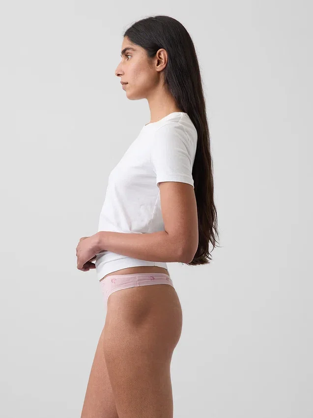 Tanga de algodón orgánico elástico súper suave