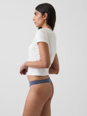 Tanga de algodón orgánico elástico súper suave