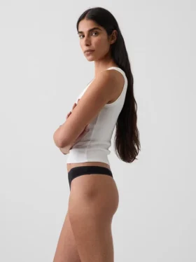 Tanga de algodón orgánico elástico súper suave