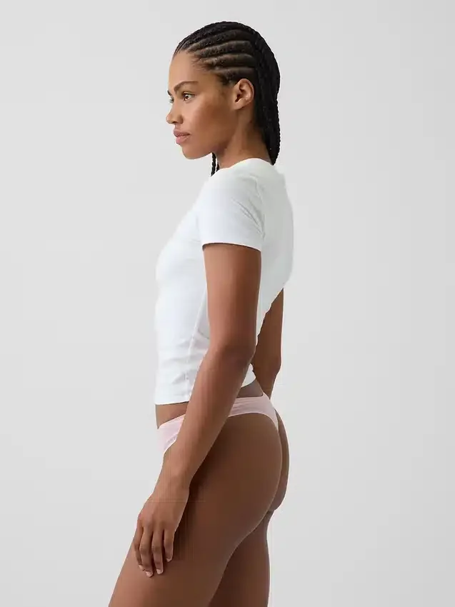 Tanga de algodón orgánico elástico súper suave