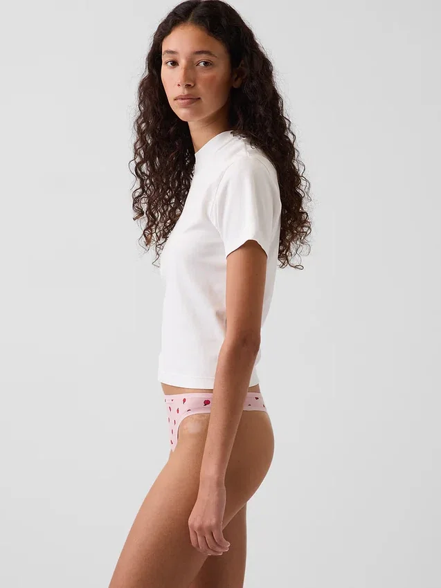 Tanga de algodón orgánico elástico súper suave