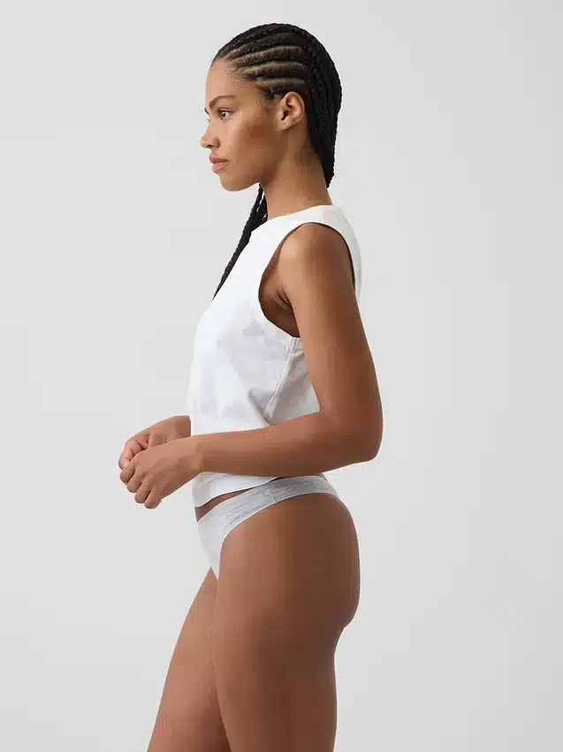 Tanga de algodón orgánico elástico súper suave