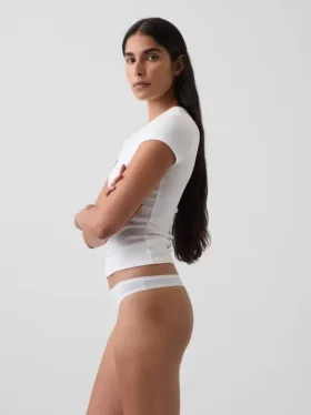 Tanga de algodón orgánico elástico súper suave