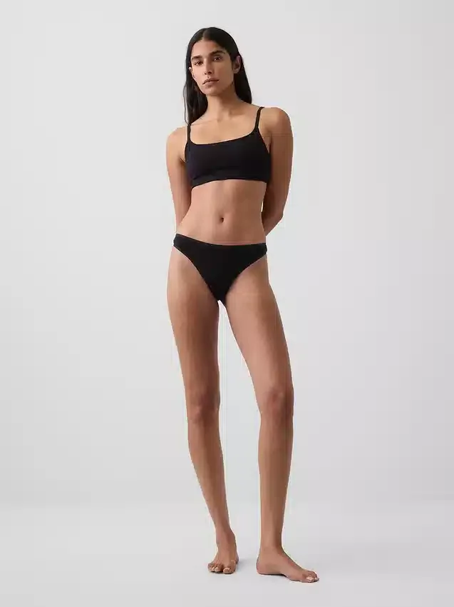 Tanga de algodón orgánico elástico súper suave