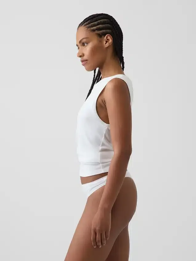 Tanga de algodón orgánico elástico súper suave (paquete de 3)