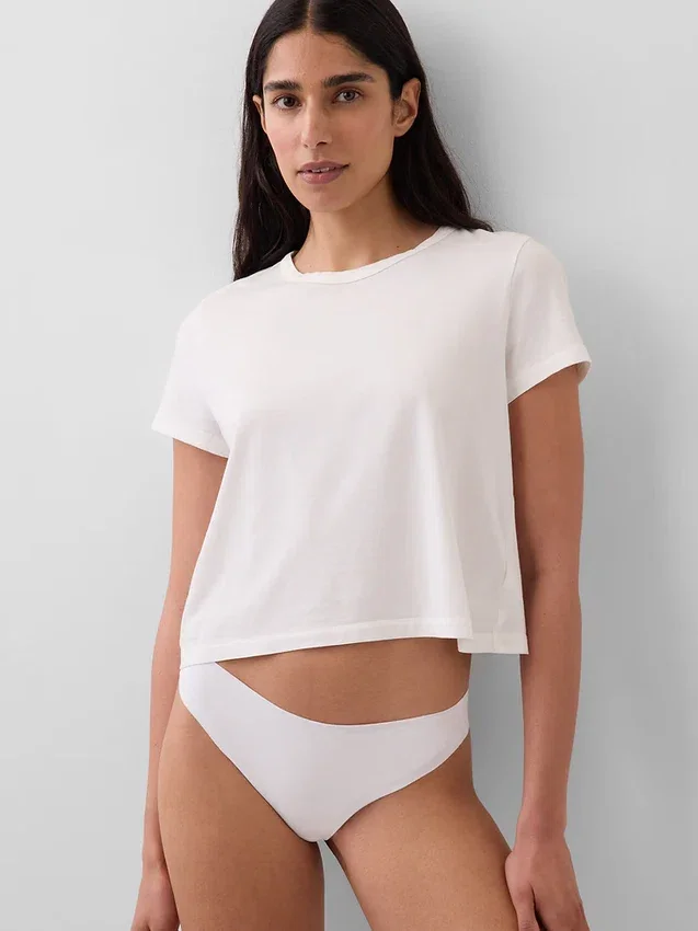 Tanga invisible de algodón orgánico elástico