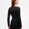 Top corto de canalé sin costuras GapFit