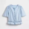 Top corto de denim con peplum
