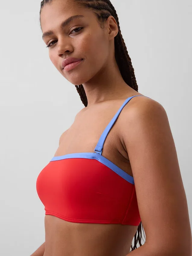 Top de bikini tipo bandeau