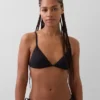 Top de bikini triangular con tiras