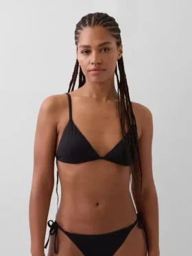 Top de bikini triangular con tiras
