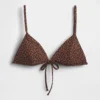 Top de bikini triangular con tiras
