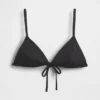 Top de bikini triangular con tiras