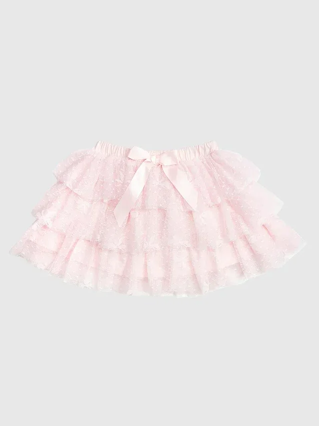Tutú de encaje en capas con moño de Sweet Wink