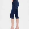 Vaqueros capri cortos de talle alto
