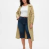 Vaqueros capri cortos de talle alto