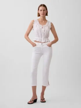 Vaqueros capri de talle bajo