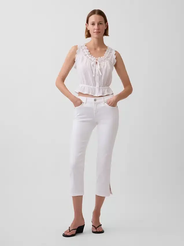 Vaqueros capri de talle bajo