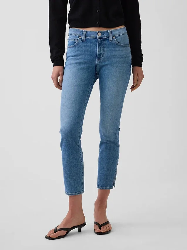Vaqueros capri de talle bajo