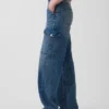 Vaqueros cargo holgados de talle bajo estilo de los 90