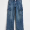 Vaqueros cargo holgados de talle bajo estilo de los 90