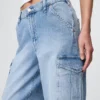 Vaqueros cargo holgados de talle medio estilo años 90