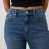 Vaqueros cortos de talle alto, estilo recto y ajustado de los 90
