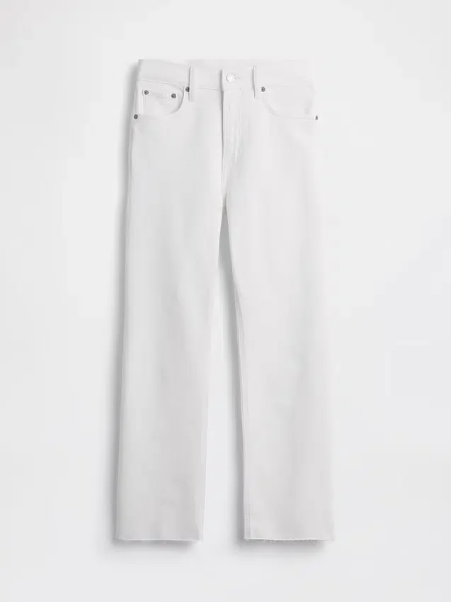 Vaqueros cortos de talle alto, estilo recto y ajustado de los 90