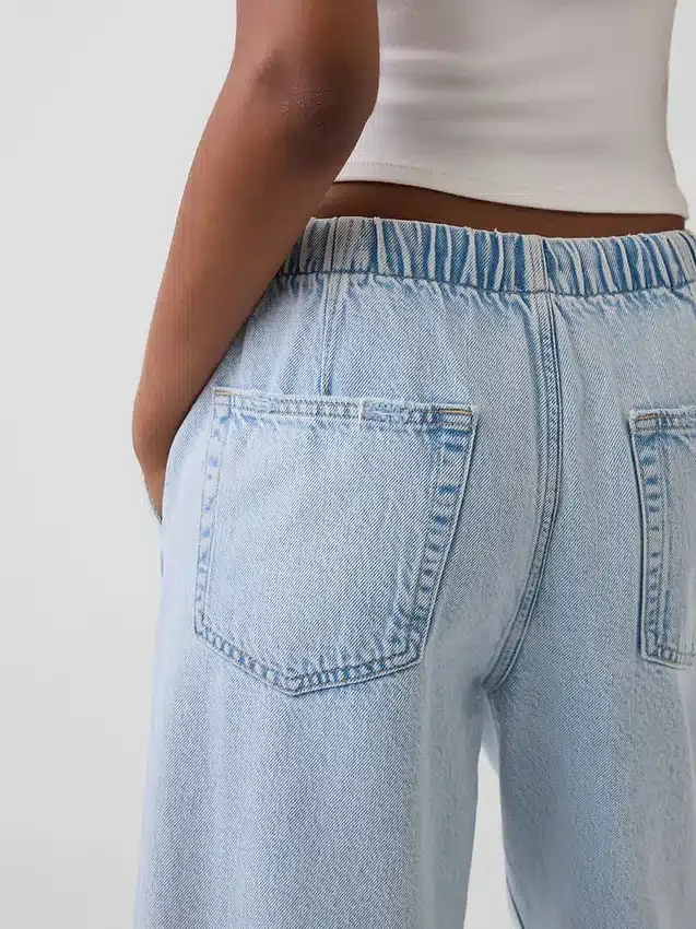 Vaqueros cortos holgados de talle bajo al estilo de los 90