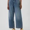 Vaqueros cortos holgados de talle bajo estilo años 90
