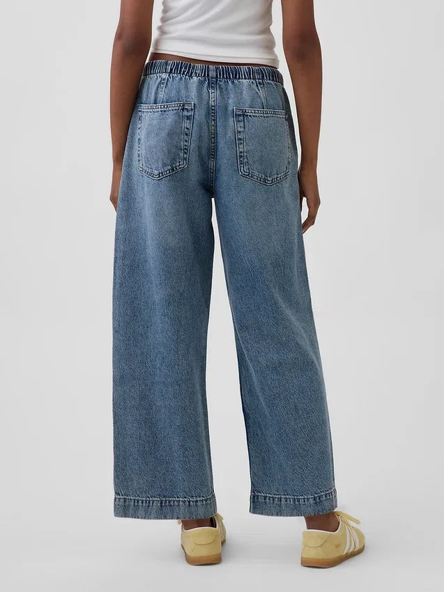 Vaqueros cortos holgados de talle bajo estilo años 90