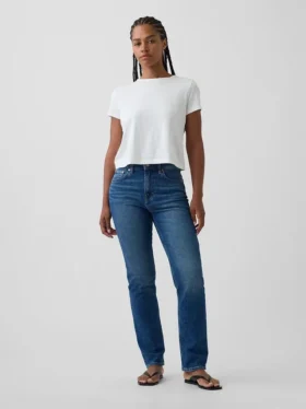 Vaqueros Curvy de talle alto, estilo delgado y recto de los años 90