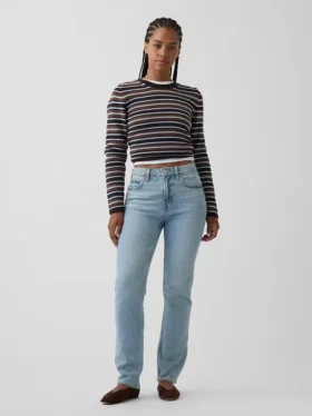 Vaqueros Curvy de talle alto, estilo delgado y recto de los años 90