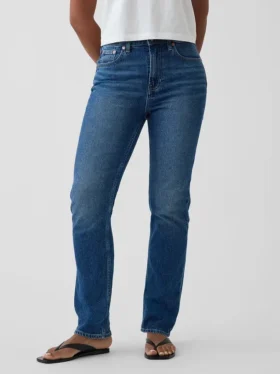Vaqueros Curvy de talle alto, estilo delgado y recto de los años 90