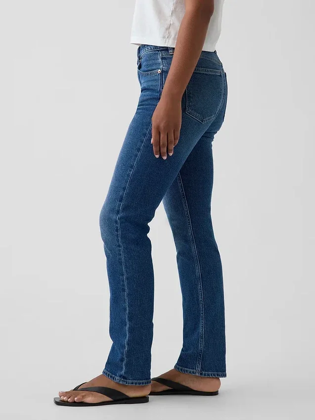Vaqueros Curvy de talle alto, estilo delgado y recto de los años 90