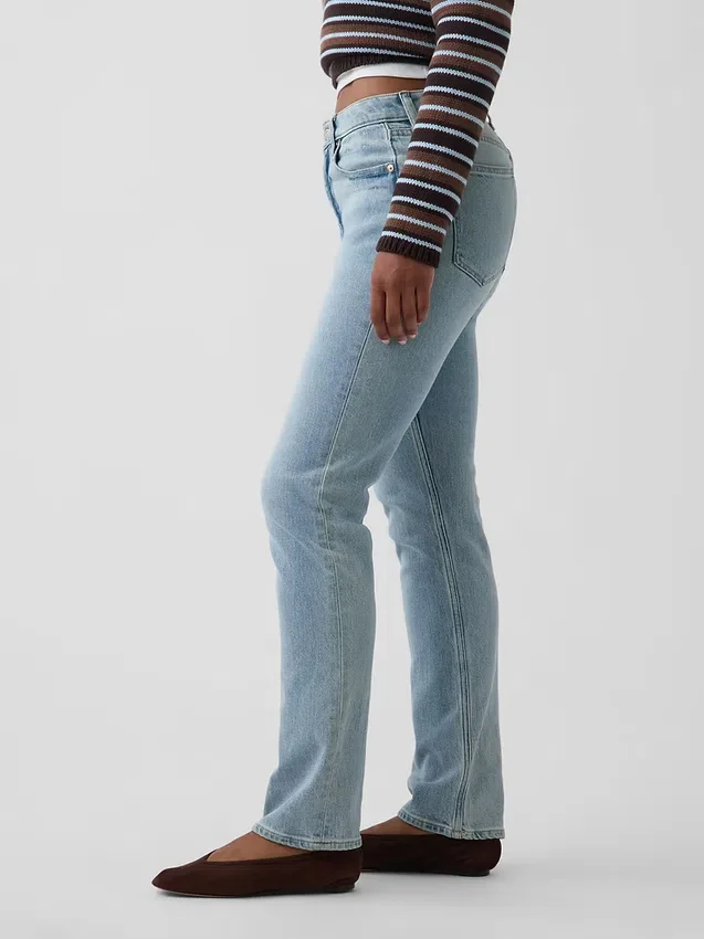 Vaqueros Curvy de talle alto, estilo delgado y recto de los años 90