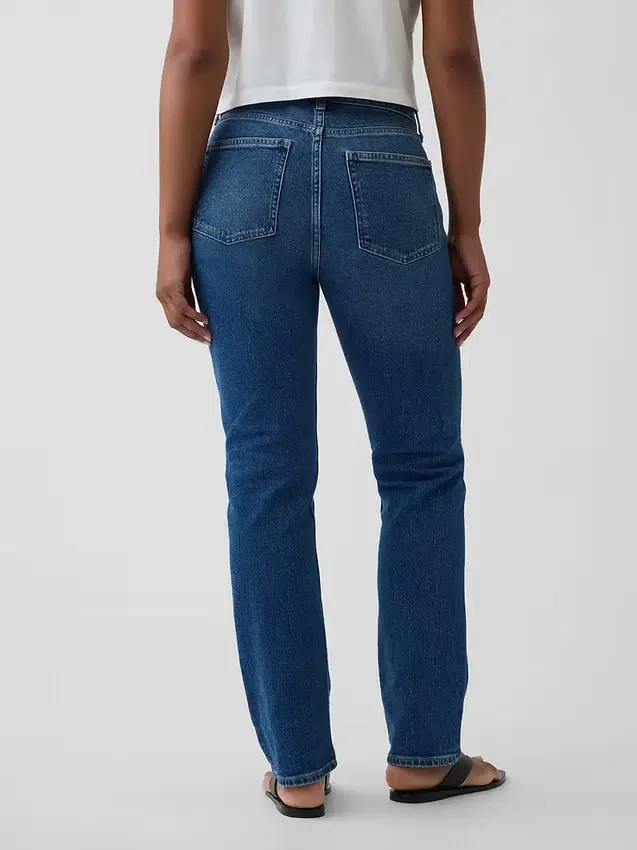 Vaqueros Curvy de talle alto, estilo delgado y recto de los años 90