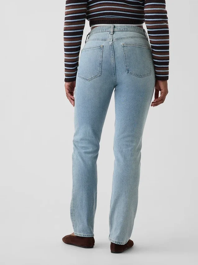 Vaqueros Curvy de talle alto, estilo delgado y recto de los años 90