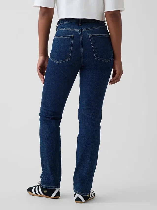 Vaqueros Curvy de talle alto, estilo delgado y recto de los años 90