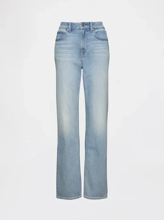 Vaqueros Curvy de talle alto, estilo delgado y recto de los años 90