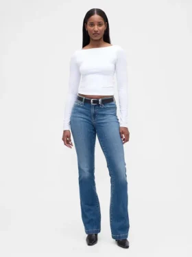 Vaqueros Curvy de talle bajo, largos y ajustados