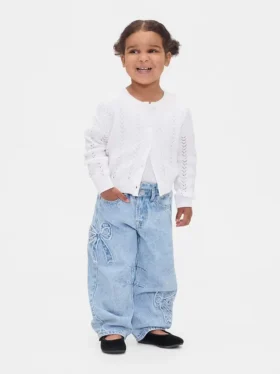 Vaqueros de bebé y niño con lazo y diseño de herradura