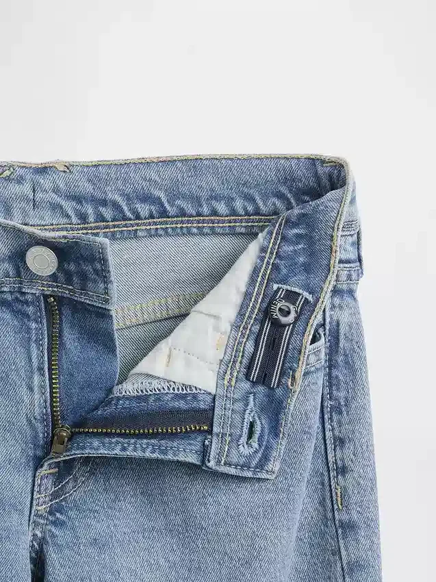 Vaqueros de corte acampanado relajado de talle bajo para niños