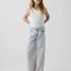 Vaqueros de corte ancho y talle bajo para niños