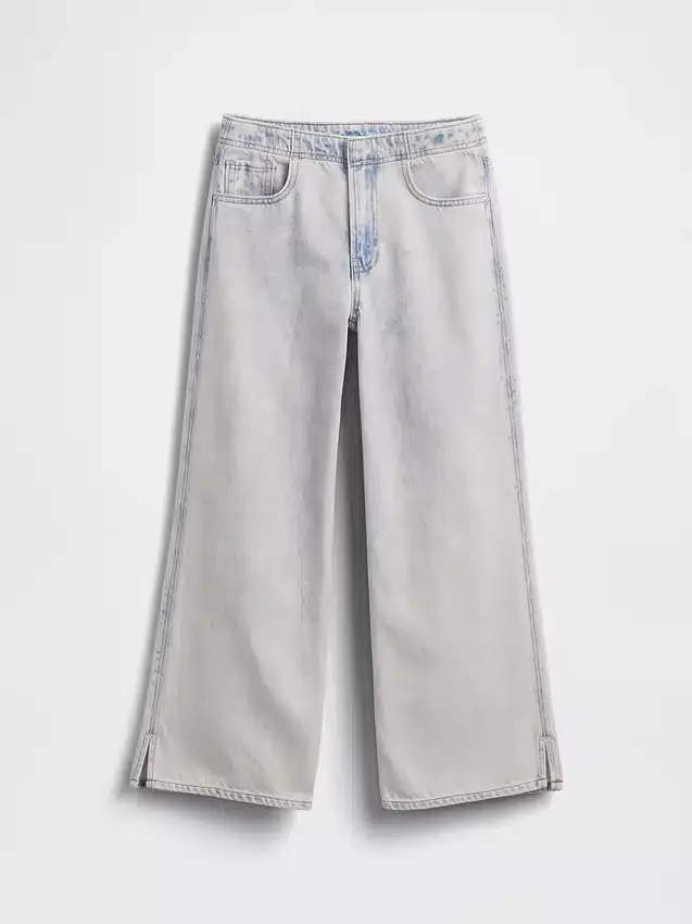 Vaqueros de corte ancho y talle bajo para niños